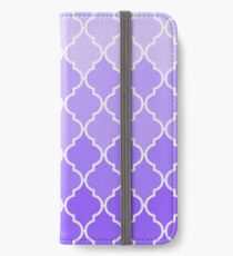 Vintage purple lilac classic Quatrefoil Pattern iPhone Wallet/Case/Skin