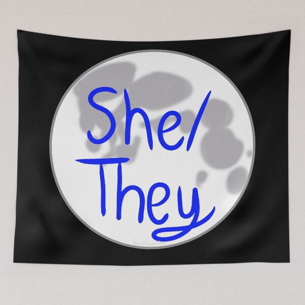Item preview, Lunar She/They Pronouns designed and sold by funlittlewonders.