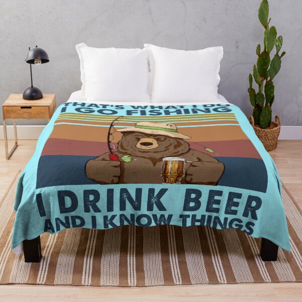 Item preview, Bear Thats What I Do I Go Fishing I Drink Beer And I Know Things Vintage Unisex Unisex, Men, Hot Search designed and sold by JudeSTORE1.