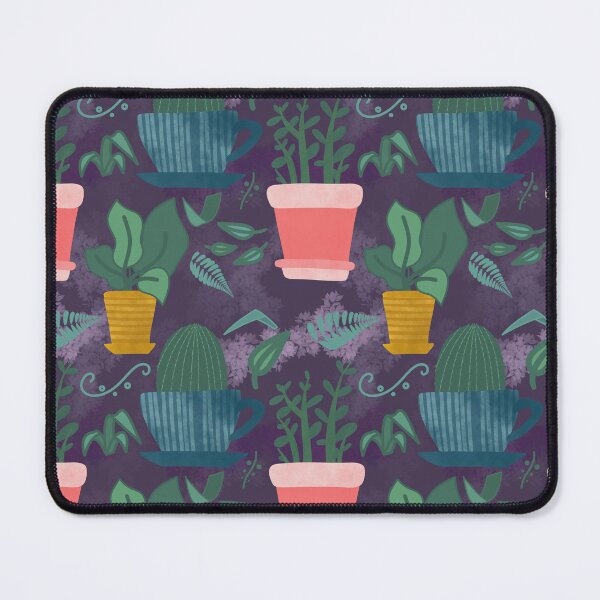 Item preview, Plants and planters - repeating pattern cactus aloe ficus plant pot tea cup designed and sold by marie-inks.