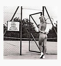 funny tennis court rules Photographic Print