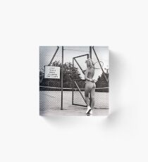 funny tennis court rules Acrylic Block