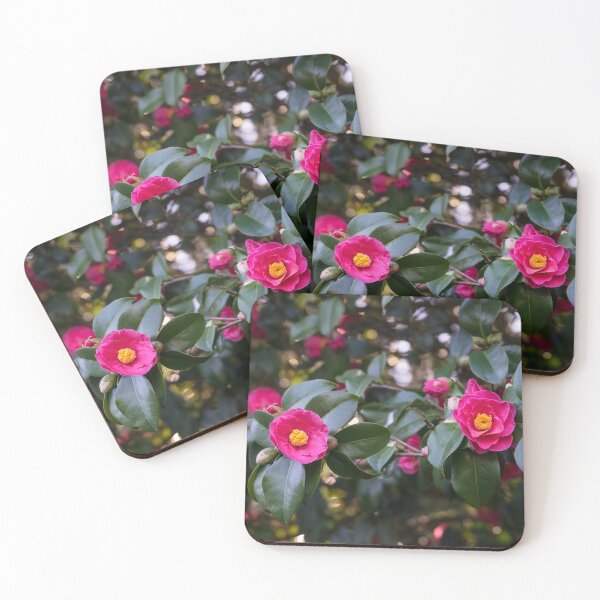 Item preview, Hot Pink Camellias Glowing in the Shade designed and sold by Georgia Mizuleva.