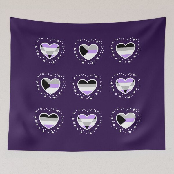 Item preview, Asexual, Aegosexual and Demisexual Pride Hearts designed and sold by PHNDZMND.