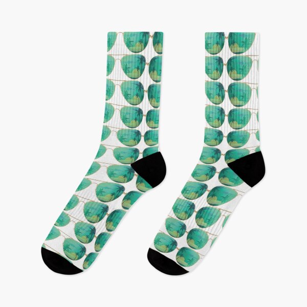 Item preview, Teal/Green Palm Tree Glasses designed and sold by Unaiza Khalid.