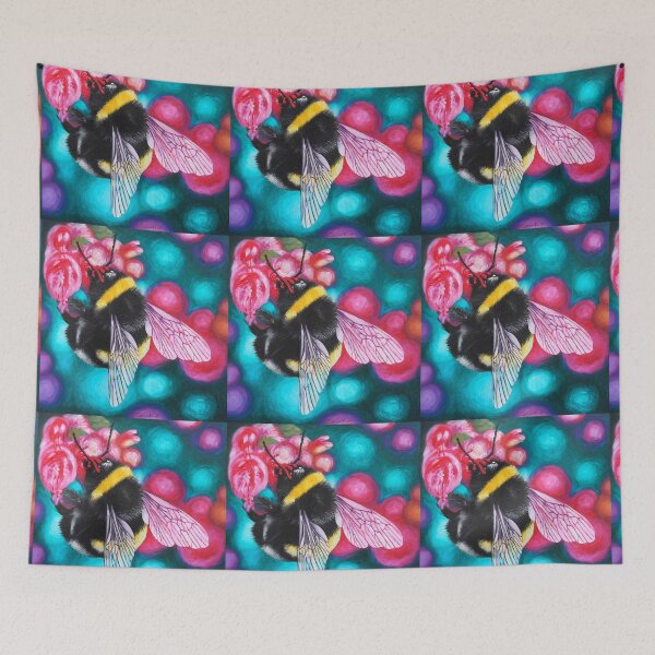 Item preview, Bumblebee and Pink Summer Flower designed and sold by Simon Mark Knott * Simbird *.