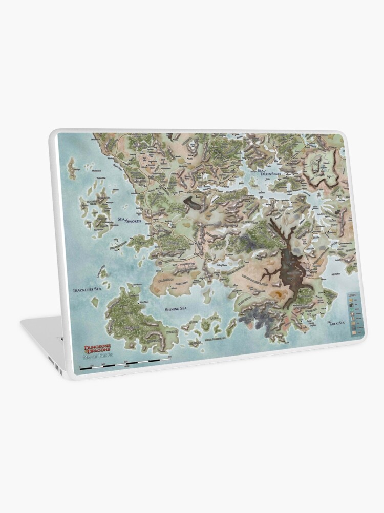 Tapis de souris carte du monde de Faerun - Dungeons and Dragons