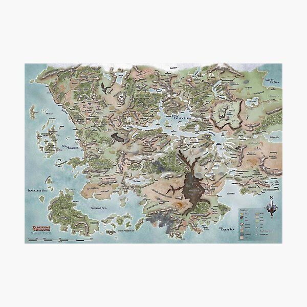 Item preview, Classic map of Faerun: The Forgotten Realms designed and sold by DGthenew1D.