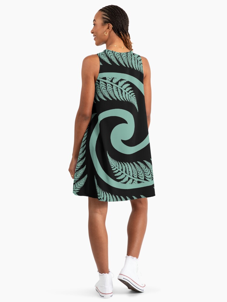 New Zealand Silver Fern in a KORU" A-Line Dress for Sale by Kiwidom |  Redbubble