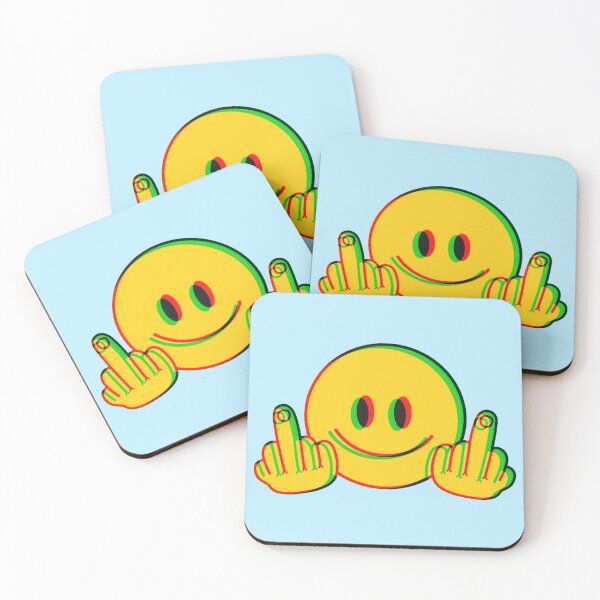 Item preview, Trippy F U yellow emoji  designed and sold by Beeroclock.
