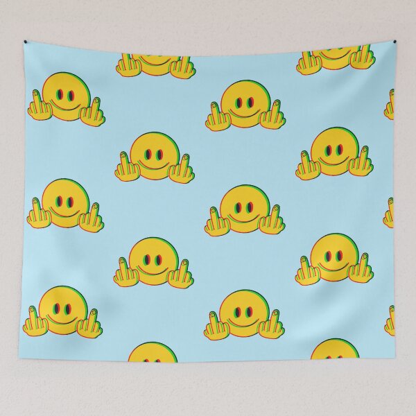 Item preview, Trippy F U yellow emoji  designed and sold by Beeroclock.