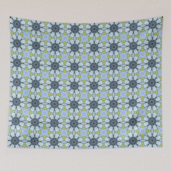 Item preview, Moraea ciliata 1.9 -  Blue Floral Sun Mosaic Pattern designed and sold by FRLF.