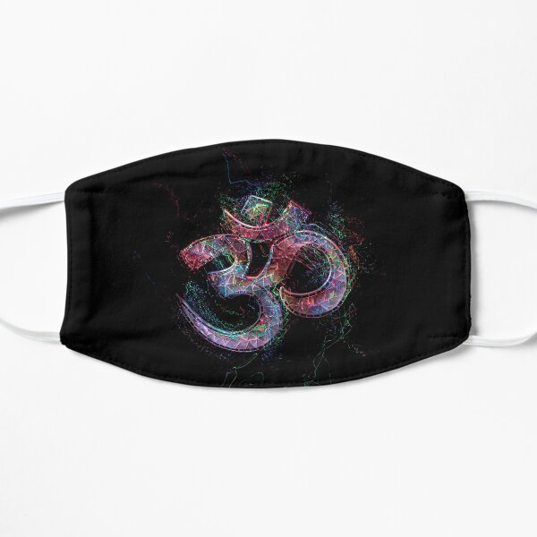Om Black Flat Mask