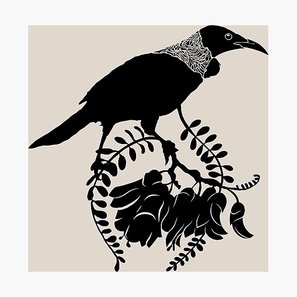 Item preview, Tui Bird On Kowhai Flowers designed and sold by Kiwidom.