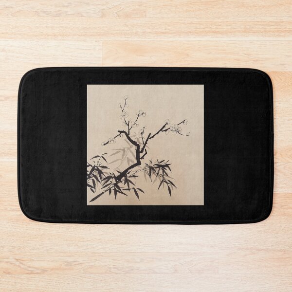 Item preview, Plum Blossom with Bamboo - Ink - no Cally designed and sold by Birgit Moldenhauer.
