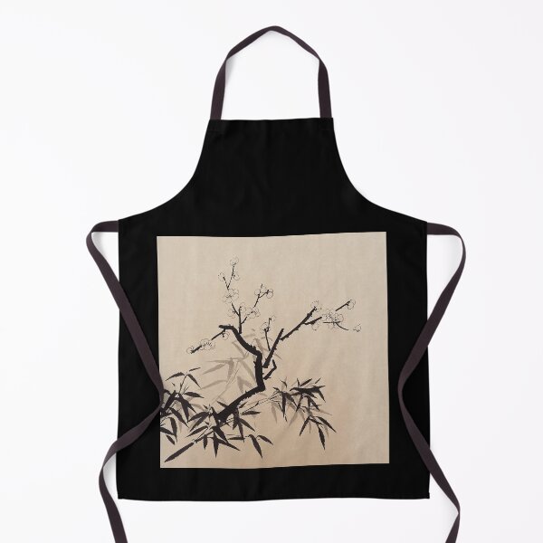 Item preview, Plum Blossom with Bamboo - Ink - no Cally designed and sold by Birgit Moldenhauer.