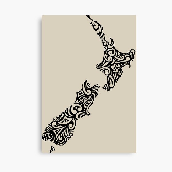 Item preview, Stylised Map Of New Zealand Koru Pattern designed and sold by Kiwidom.