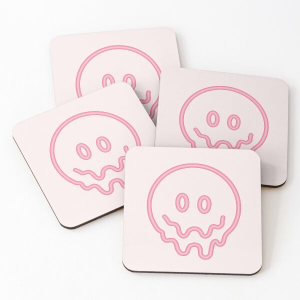 Item preview, neon pink melting emoji designed and sold by Beeroclock.