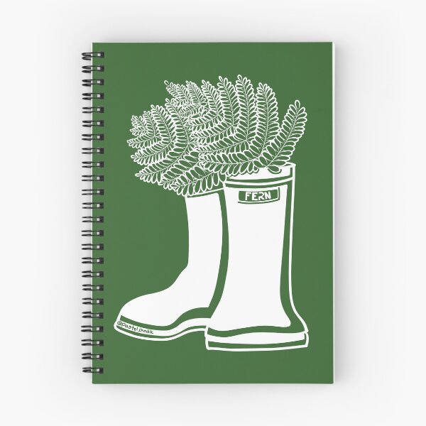 Item preview, Fern White Lineart Rain Boot  designed and sold by Krystal  Thomas.