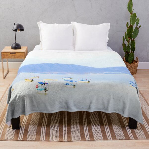 Item preview, Bright boats against a pale pale sky designed and sold by Boho Contessa.