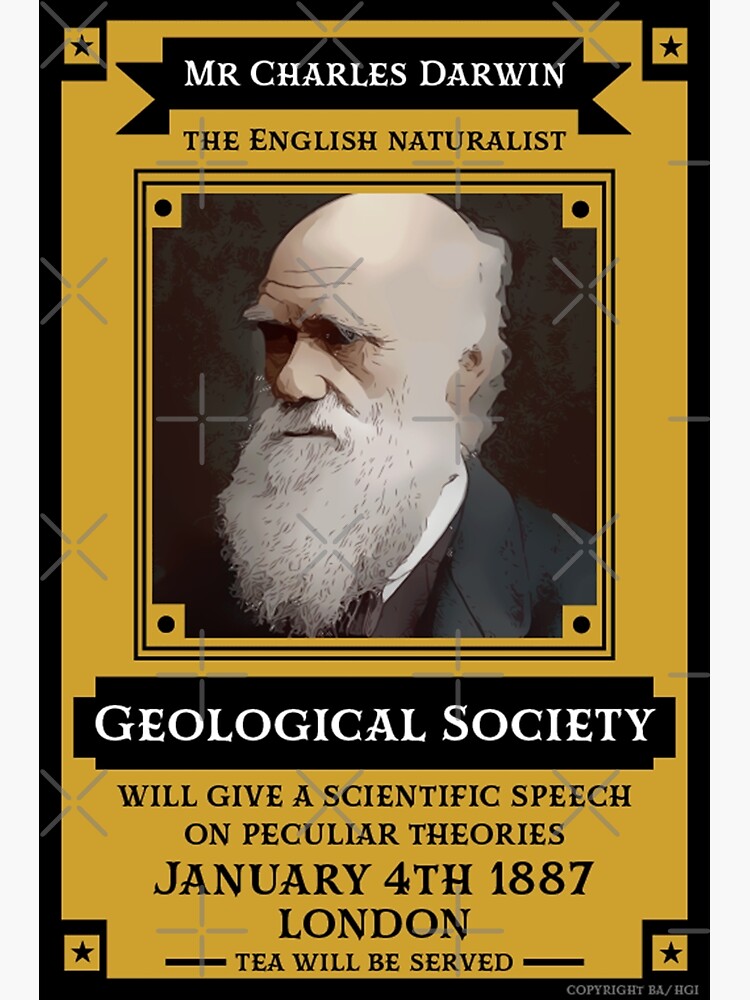 Disover Charles Darwin Vintage Retro Art - Biologists And Geologists - Science Gifts - Art Prints Premium Matte Vertical Poster