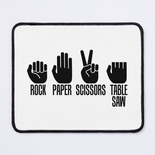 Item preview, Carpenters Funny Rock Paper Scissor Table Saw designed and sold by ujgbnx.