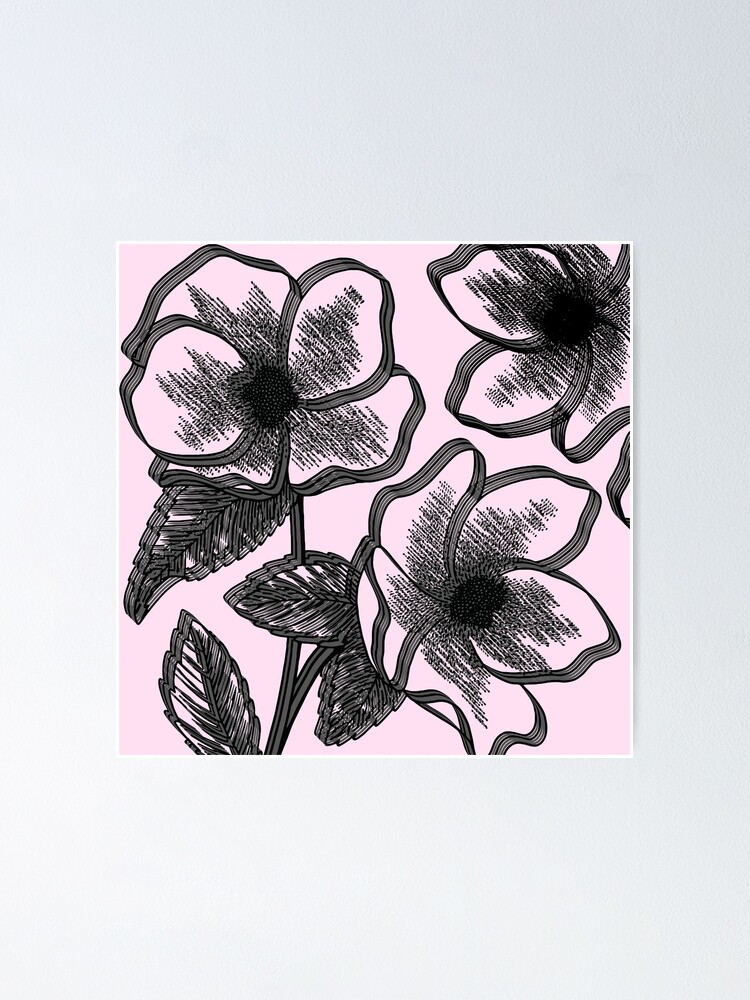 Póster «Dibujo estético de flor negra» de SARAHSHENA | Redbubble Póster «Dibujo estético de flor negra» de SARAHSHENA | Redbubble