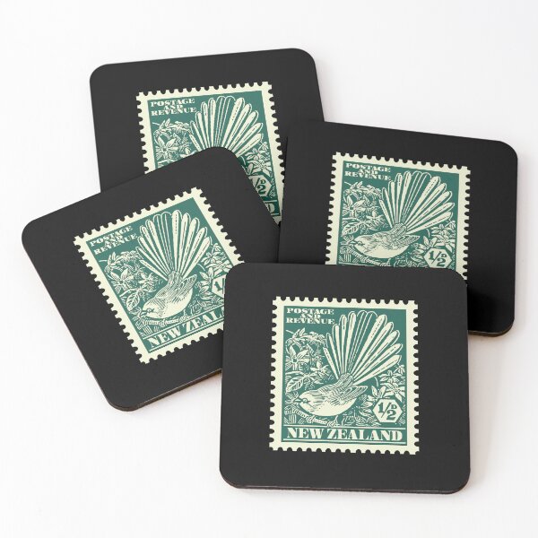 Item preview, Vintage New Zealand Fantail Stamp designed and sold by Kiwidom.