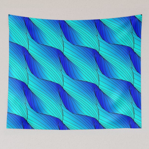 Item preview, Leafy Blue Wave  designed and sold by OCarciente.