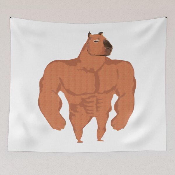 Item preview, Buff Capybara designed and sold by Mino Shop.