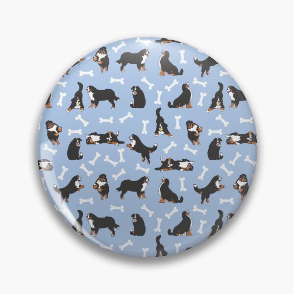 Item preview, Playing Bernese Mountain Dog - Blue Background designed and sold by Lulupainting.