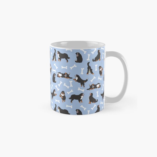 Item preview, Playing Bernese Mountain Dog - Blue Background designed and sold by Lulupainting.