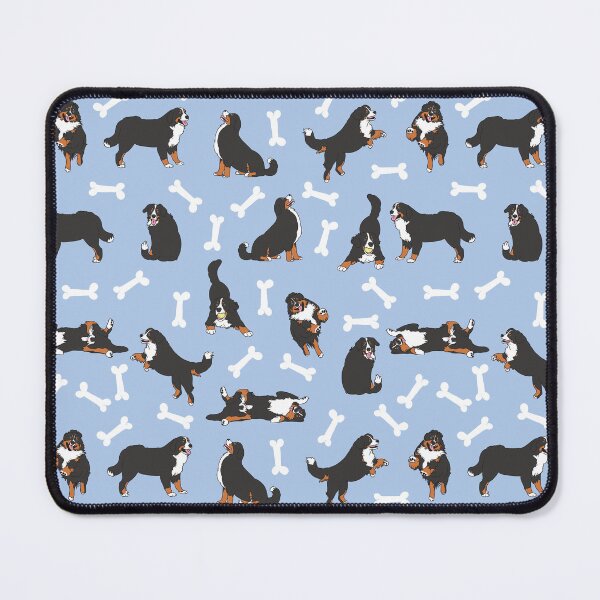 Item preview, Playing Bernese Mountain Dog - Blue Background designed and sold by Lulupainting.