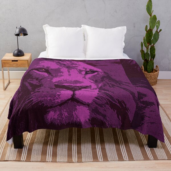 Item preview, A Violet Lion Face Head Portrait designed and sold by GR-ART.