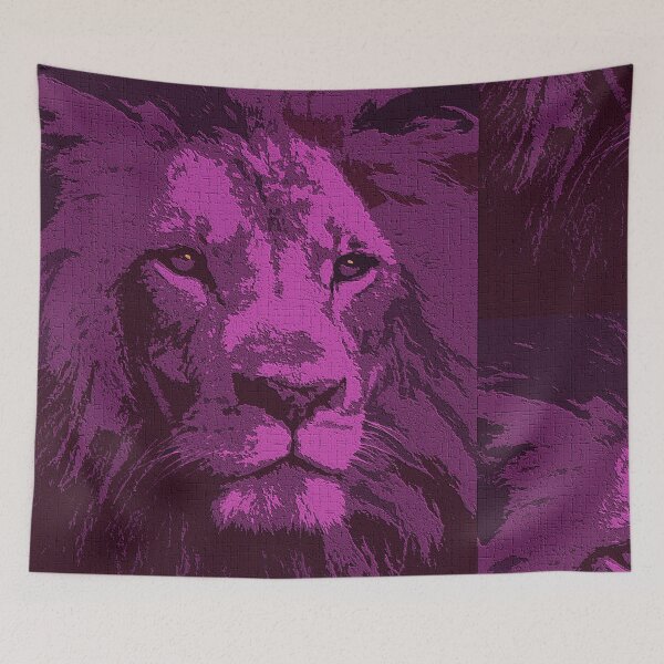 Item preview,  A Violet Lion Face Head Portrait designed and sold by GR-ART.