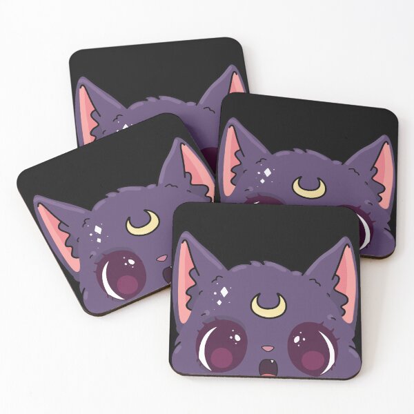Item preview, Luna Cat Chibi Anime Peeker designed and sold by OtakuBoiz.