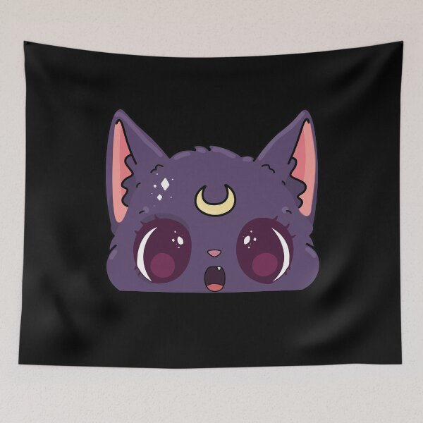 Item preview, Luna Cat Chibi Anime Peeker designed and sold by OtakuBoiz.