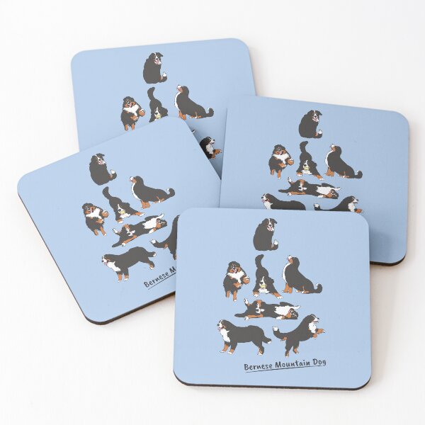 Item preview, Playing Bernese Mountain Dog - Blue Background designed and sold by Lulupainting.