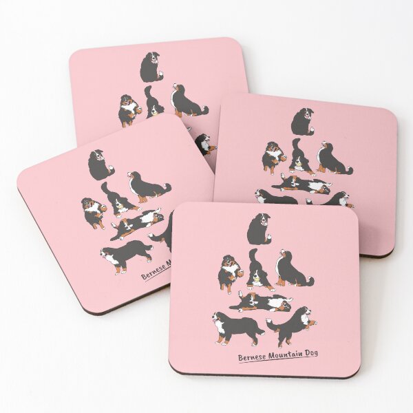 Item preview, Playing Bernese Mountain Dog - Pink Background designed and sold by Lulupainting.