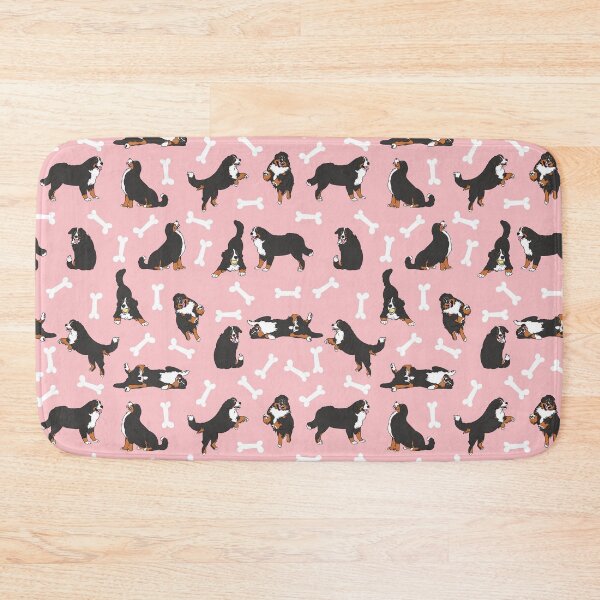 Item preview, Playing Bernese Mountain Dog - Pink Background designed and sold by Lulupainting.