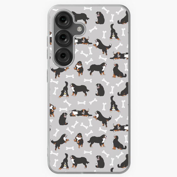 Item preview, Playing Bernese Mountain Dog - Gray Background designed and sold by Lulupainting.