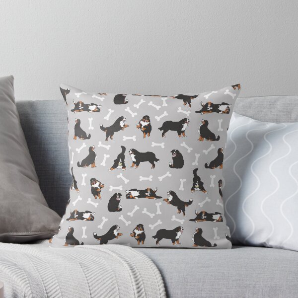Item preview, Playing Bernese Mountain Dog - Gray Background designed and sold by Lulupainting.