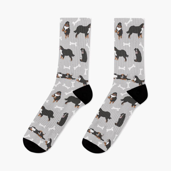 Item preview, Playing Bernese Mountain Dog - Gray Background designed and sold by Lulupainting.