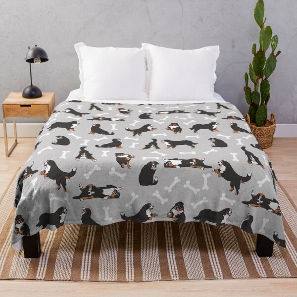 Item preview, Playing Bernese Mountain Dog - Gray Background designed and sold by Lulupainting.