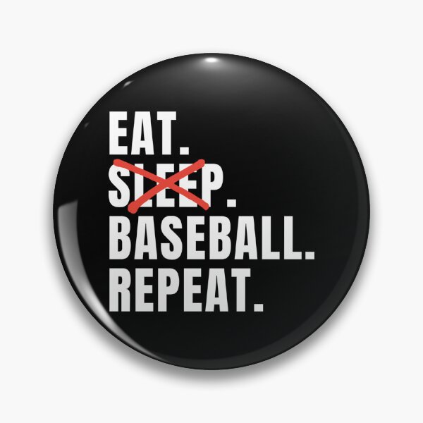 Artikelvorschau, Essen Sie Schlaf-Baseball-Wiederholungs-lustiger Baseball-Sprichwort-Aufkleber entworfen und verkauft von janlzmaude.