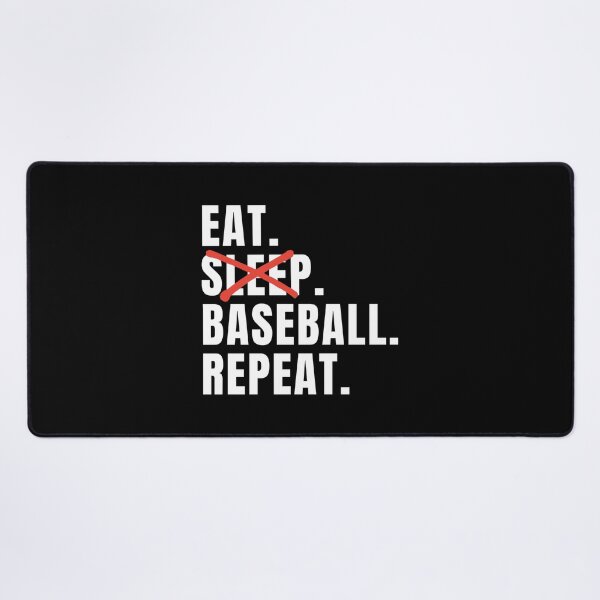 Item preview, Eat Sleep Baseball Repeat Funny Baseball Saying Sticker designed and sold by janlzmaude.