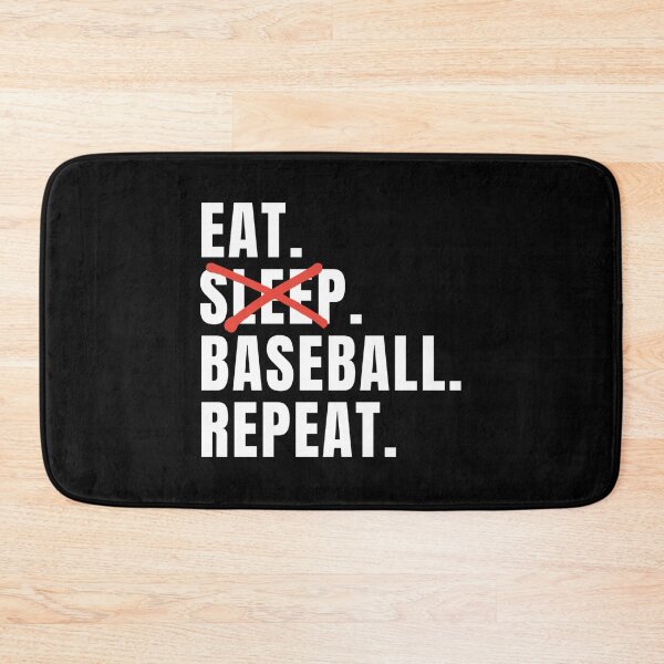 Item preview, Eat Sleep Baseball Repeat Funny Baseball Saying Sticker designed and sold by janlzmaude.