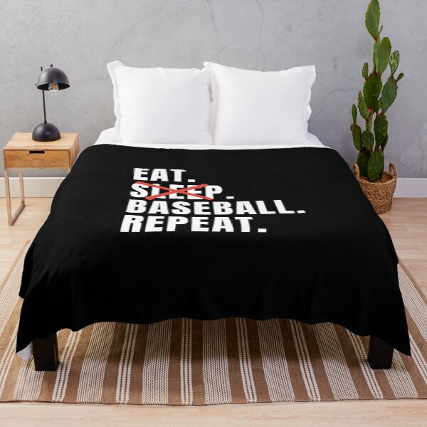 Item preview, Eat Sleep Baseball Repeat Funny Baseball Saying Sticker designed and sold by janlzmaude.