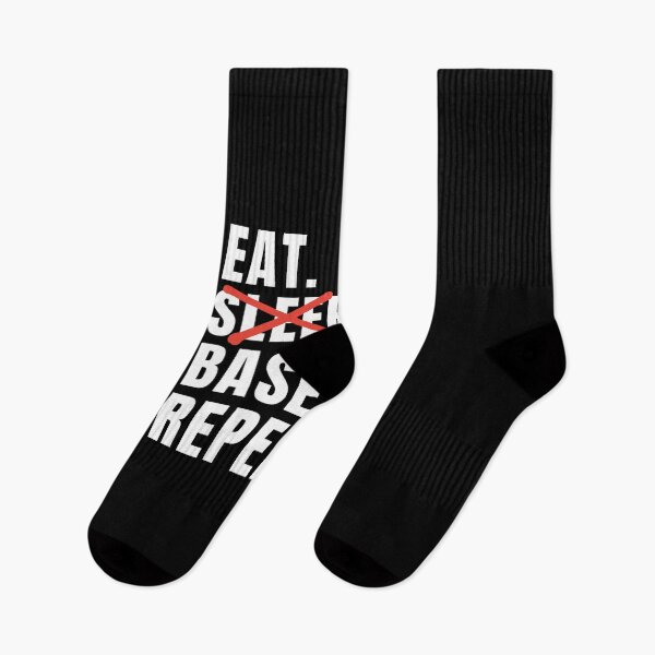 Item preview, Eat Sleep Baseball Repeat Funny Baseball Saying Sticker designed and sold by janlzmaude.