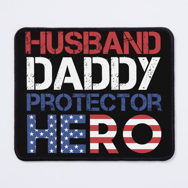 Item preview, Mens Husband Daddy Protector Hero Shirt Father's Day Flag American Papa Gift designed and sold by KittySSmith.